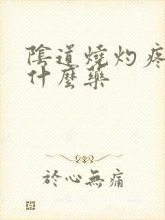 阴道烧灼疼痛用什么药