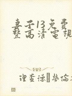 妻子13免费完整高清电视剧在线看