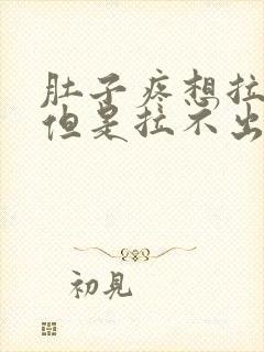 肚子疼想拉粑粑但是拉不出来是怎么回事