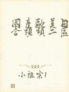 国产欧美日韩综合视频二区