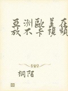 亚洲欧美在线播放不卡视频