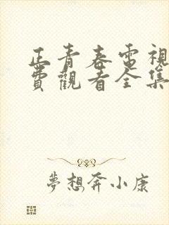 正青春电视剧免费观看全集西瓜封面