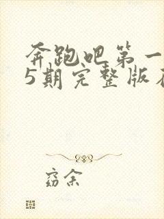 奔跑吧第一季15期完整版在线观看封面