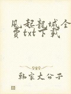 风起龙城全本免费txt下载