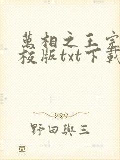 万相之王完本精校版txt下载