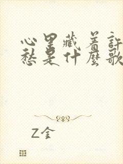 心里藏着许多的愁是什么歌