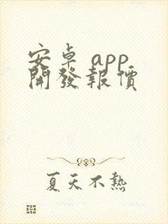 安卓 app 开发报价