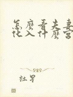 怎么看夫妻宫四化入什么宫