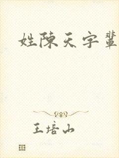 姓陈天字辈取名