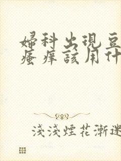 妇科出现豆腐渣瘙痒该用什么药