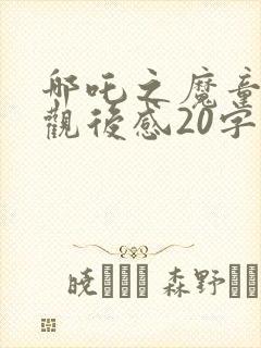 哪吒之魔童降世观后感20字封面