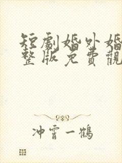 短剧婚外婚里完整版免费观看