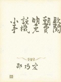 小说明朝败家子手机免费阅读全文