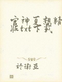 官神夏想精校正版txt下载