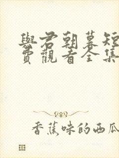 与君朝暮短剧免费观看全集