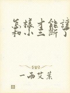 怎样才能让老公和小三断了封面