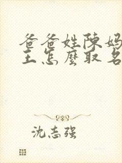 爸爸姓陈妈妈姓王怎么取名