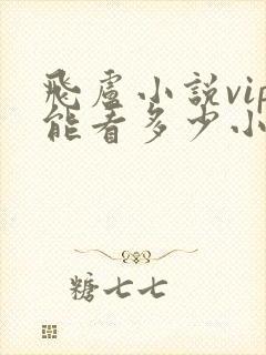 飞卢小说vip能看多少小说封面