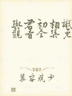 与君初相识在线观看全集免费播放