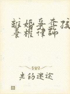 离婚争夺孩子抚养权律师