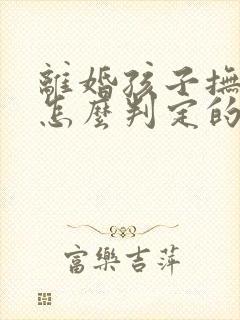 离婚孩子抚养权怎么判定的