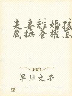 夫妻离婚孩子1岁抚养权怎么判定封面