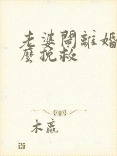 老婆闹离婚我怎么挽救