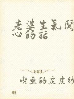 老婆生气哄她开心的话