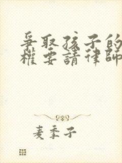 争取孩子的抚养权要请律师封面