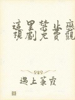 这里禁止恋爱电视剧免费观看全集封面