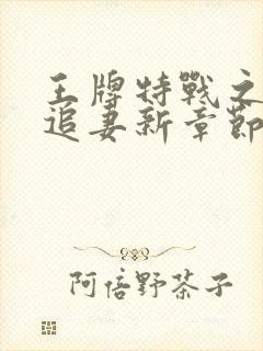 王牌特战之权少追妻新章节