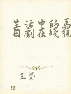 生活中的马玛丽日剧在线观看免费