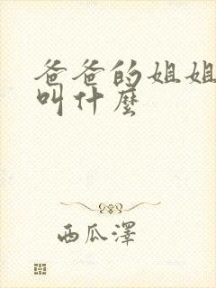 爸爸的姐姐应该叫什么