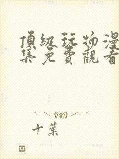 顶级玩物漫画全集免费观看下拉式