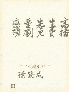 恋爱先生高清电视剧免费播放