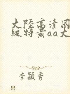 大陆高清国产一级特黄aa大片