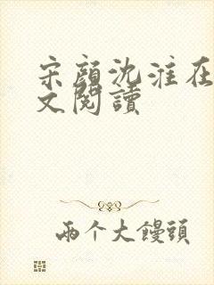 宋颜沈淮在线全文阅读