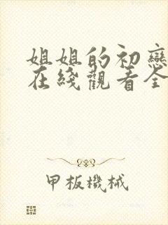 姐姐的初恋动漫在线观看全集封面