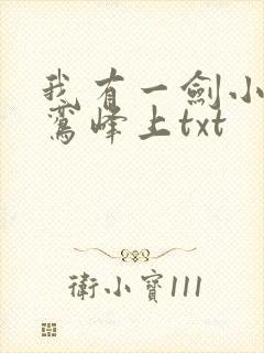我有一剑小说青鸾峰上txt