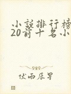 小说排行榜2020前十名小说排行榜