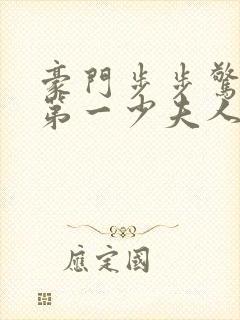 豪门步步惊情:第一少夫人