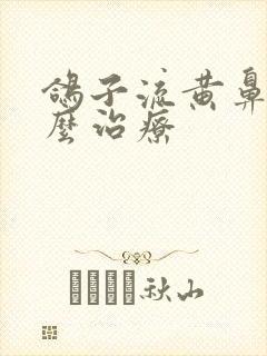 鸽子流黄鼻涕怎么治疗