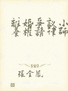 离婚争议小孩抚养权请律师要多少钱