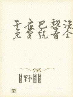 午夜巴黎没有你免费观看全集高清版