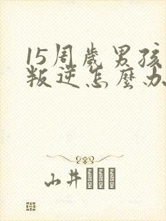 15周岁男孩太叛逆怎么办