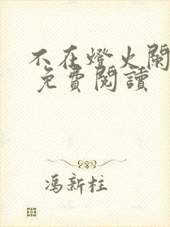 不在灯火阑珊处 免费阅读