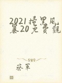 2021扫黑风暴20免费观看国语版