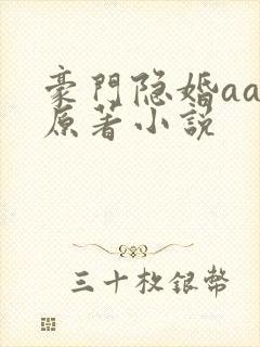 豪门隐婚aa制原著小说
