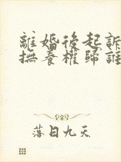 离婚后起诉孩子抚养权归谁封面