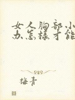 女人胸部小怎么办怎样才能让它变大封面